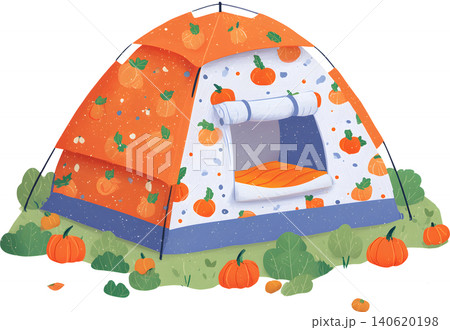 Cute Pattern Camping Tent Illustration Cute Pattern Camping Tent Illustration 140620198