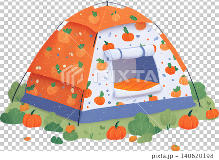 Cute Pattern Camping Tent Illustration Cute Pattern Camping Tent Illustration 140620198