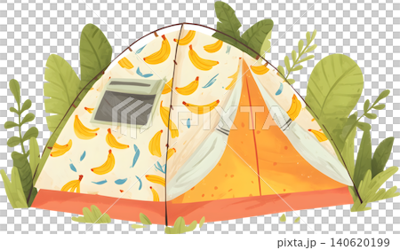 Cute Pattern Camping Tent Illustration 140620199