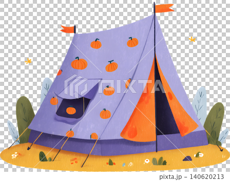 Cute Pattern Camping Tent Illustration Cute Pattern Camping Tent Illustration 140620213