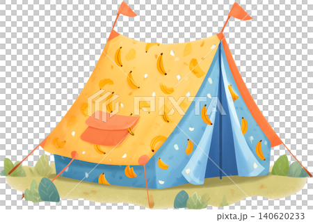 Cute Pattern Camping Tent Illustration Cute Pattern Camping Tent Illustration 140620233