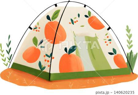 Cute Pattern Camping Tent Illustration Cute Pattern Camping Tent Illustration 140620235
