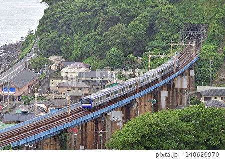 東海道本線　根府川－早川　JR東日本　E235系1000番台　J-01編成（鎌倉）　試運転 140620970