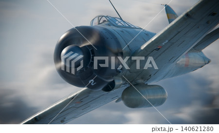 飛行中の零式艦上戦闘機21型 3D CG 飛行中の零式艦上戦闘機21型 3D CG 140621280