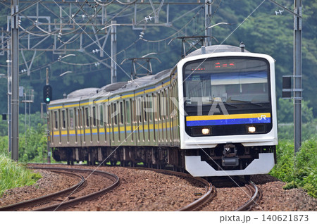 総武本線 物井-佐倉 JR東日本 209系 C622編成(幕張) 総武本線 物井-佐倉 JR東日本 209系 C622編成(幕張) 140621873