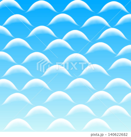 青い海の白い波のパターン模様背景イラスト素材 青い海の白い波のパターン模様背景イラスト素材 140622682