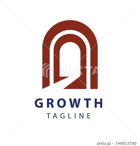 Arch Path Illustration Logo with Upward Route for Consulting and Investment 140623780