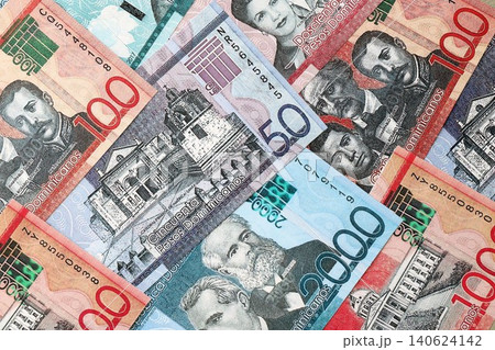 Dominican Republic Pesos currency money bills. DOP currency banknotes in big amount Dominican Republic Pesos currency money bills. DOP currency banknotes in big amount 140624142