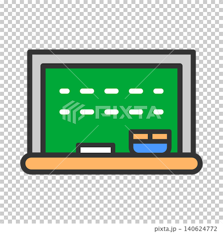 Blackboard icon, elementary school classroom 140624772