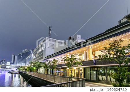 大阪夜景　天満橋　川の駅はちけんや　阪府大阪市 140624789