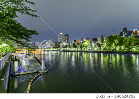 大阪夜景　天満橋　八軒家浜船着場　阪府大阪市 140624859