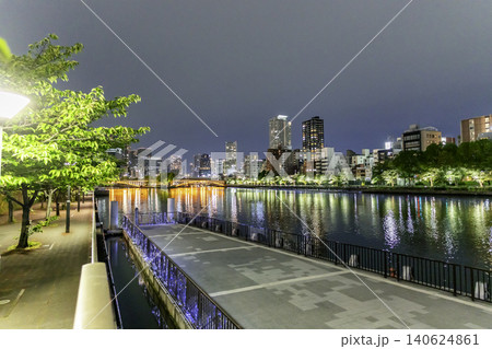 大阪夜景 天満橋 八軒家浜船着場 大阪府大阪市 大阪夜景 天満橋 八軒家浜船着場 大阪府大阪市 140624861