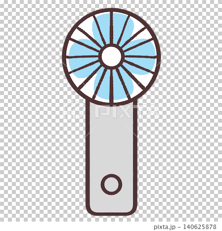 携帯扇風機のイラスト 140625878