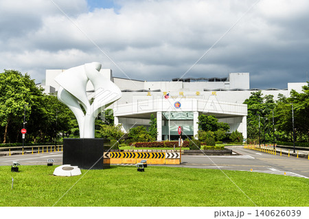 Building view of Veterans General Hospital in Beitou of Taipei, Taiwan. It's a national first-class medical center and a teaching hospital. 140626039