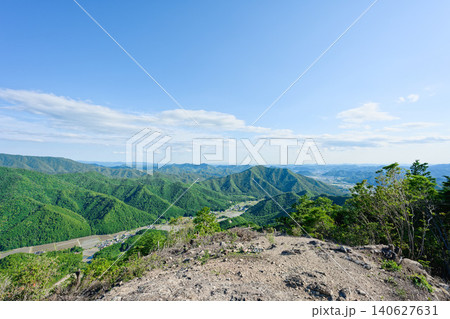 白山頂上からの景色 白山頂上からの景色 140627631