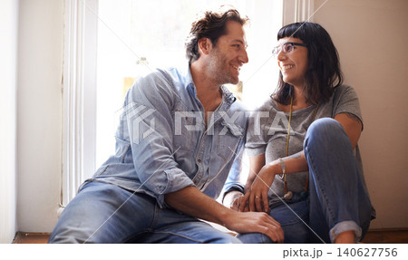 Floor, laughing or happy couple talking in home living room in conversation or speaking together. Man, funny woman or romantic people in apartment or house with love, support or joke humor to relax Floor, laughing or happy couple talking in home living room in conversation or speaking together. Man, funny woman or romantic people in apartment or house with love, support or joke humor to relax 140627756