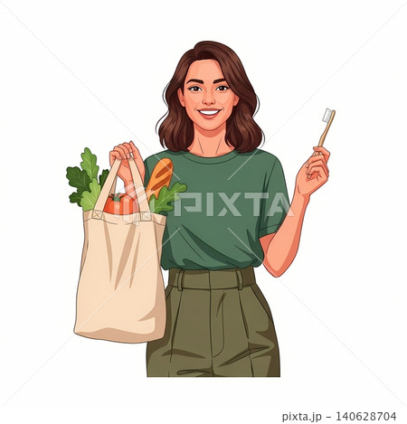 Sustainability Influencer with Eco Essentials Sustainability Influencer with Eco Essentials 140628704
