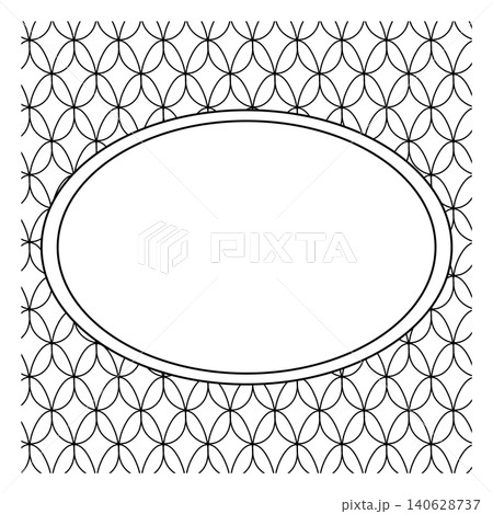 Egg oval frame hand drawn illustration. Vector graphic line art. background for banners, print for fabric, labels, t-shirt printing. for package, holiday design, fabric and textile. 140628737