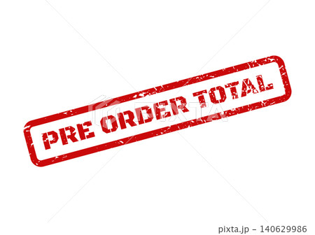 Distressed pre order total stamp graphic suitable for online shopping cart interfaces 140629986