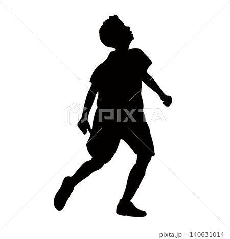 a jumping boy, silhouette vector a jumping boy, silhouette vector 140631014