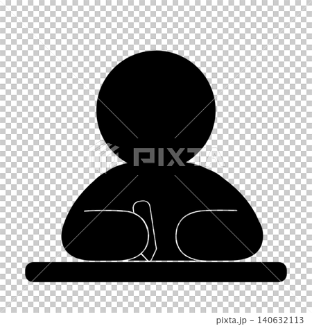Pictogram of a person studying Pictogram of a person studying 140632113