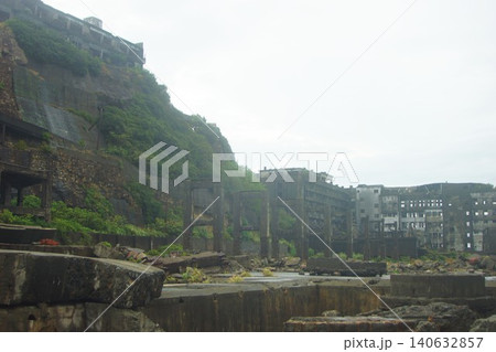 軍艦島の風景(端島) 軍艦島の風景(端島) 140632857