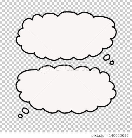 Simple speech bubble illustration set: Clouds Simple speech bubble illustration set: Clouds 140633035