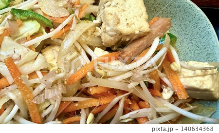 スパムと島豆腐を炒めた豆腐チャンプルー スパムと島豆腐を炒めた豆腐チャンプルー 140634368