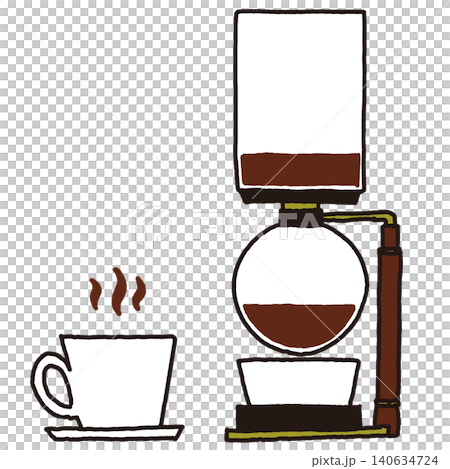 ピクトグラム風コーヒーサイフォン 140634724