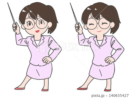 説明をする女性 説明をする女性 140635427