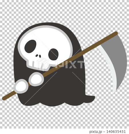 鎌を持ったかわいい死神のイラスト 鎌を持ったかわいい死神のイラスト 140635431