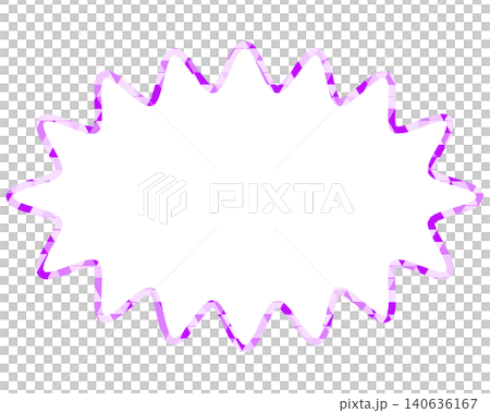 Stained glass style speech bubble, triangular pattern, elongated rounded jagged shape Stained glass style speech bubble, triangular pattern, elongated rounded jagged shape 140636167
