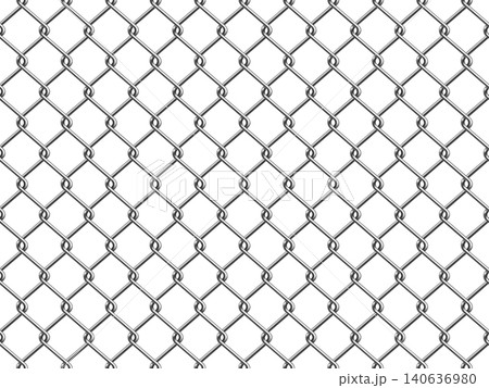 Steel wire chain link fence seamless pattern. Metal lattice with rhombus. Grid fence Prison wire mesh seamless texture Steel wire chain link fence seamless pattern. Metal lattice with rhombus. Grid fence Prison wire mesh seamless texture 140636980