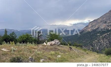 Harmankoy, famous for its canyon and cherry trees, is located in the Inhisar district of Bilecik province in Turkey. Harmankoy, famous for its canyon and cherry trees, is located in the Inhisar district of Bilecik province in Turkey. 140637077