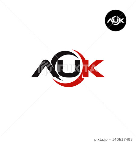 Letter AUK Logo Design Readymade Initial Letter AUK Logo Design Readymade Initial 140637495