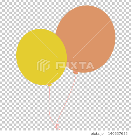 Yellow and terracotta balloons 140637633