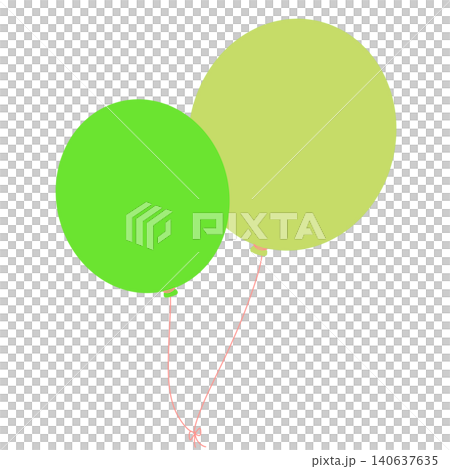 Green and light green balloons 140637635