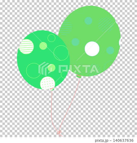 綠色和淺綠色氣球 140637636