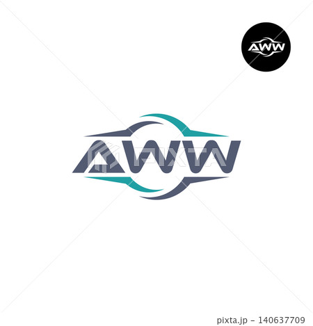 Letter AWW Logo Design Readymade Initial Letter AWW Logo Design Readymade Initial 140637709