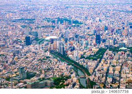 上空から見た都市風景 140637756