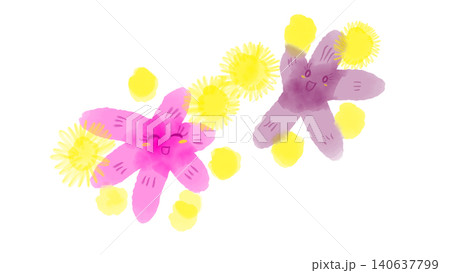 花の妖精の手描きイラスト　水彩画風 140637799