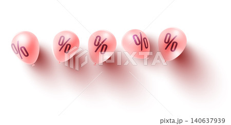 3d Realistic baloon for sale promotion offer 140637939