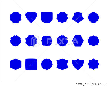 Empty frames crests shields and circular shapes for badges or labels design asset 140637956