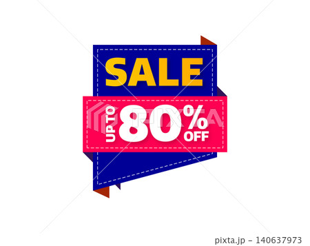 Sale tag with Special offer, big sale, discount, best price, mega sale banner 140637973