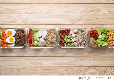 Healthy meal prep containers banner balanced Healthy meal prep containers banner balanced 140638042