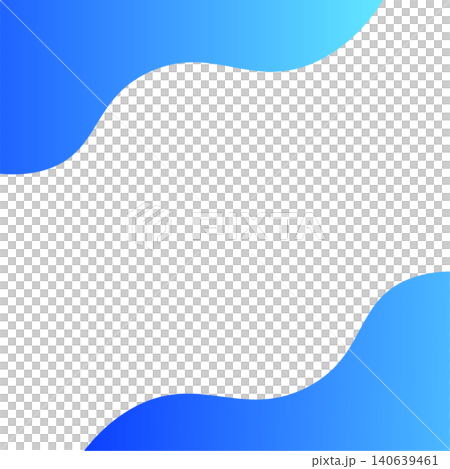 Blue gradient and fluid shape diagonal frame background, square 1:1 140639461