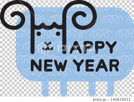 Text art: Happy New Year - Sheep Text art: Happy New Year - Sheep 140639831