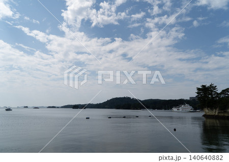 宮城県　日本三景松島　遊覧船からの眺め 140640882