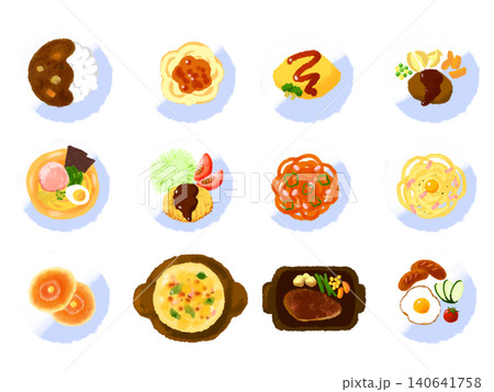 いろいろな料理のイラストセット 140641758