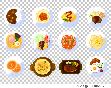 いろいろな料理のイラストセット 140641758